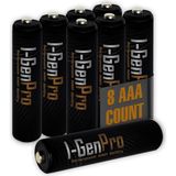 I-Gen Batteries I-Gen Pro P104 8 Adet AAA 1100 mAh Şarj Edilebilir İnce Kalem Pil 1.2V Ni-MH Şarjlı Pil