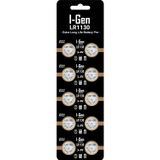 I-Gen Batteries LR1130 1.5V Alkalin Düğme Pil (AG10, L1131, 389) 10'lu Paket
