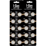 I-Gen Batteries LR1130 1.5V Alkalin Düğme Pil (AG10, L1131, 389) - 20 Adet