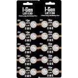 I-Gen Batteries LR1130 1.5V Alkalin Düğme Pil (AG10, L1131, 389) (20'li Paket)