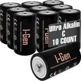 I-Gen Batteries LR14 Ultra Alkalin C Boy Pil 1.5V Orta Boy Pil - 10 Adet