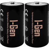 I-Gen Batteries LR14 Ultra Alkalin C Boy Pil 1.5V Orta Boy Pil (2, 2'li Paket)