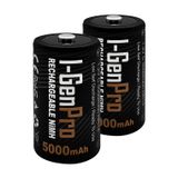 I-Gen Batteries Pro HR14 C Orta Boy 5000 Mah Şarj Edilebilir C Boy 1.2V Ni-Mh Şarjlı Pil 2'li Paket