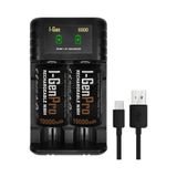 I Gen G32D 2'li Aa/aaa/c/d Pil Şarj Aleti + 2 Adet Pro D 10.000 Mah 1.2V Ni-Mh Şarjlı D Büyük Boy Pi