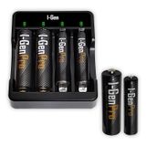 I-Gen G421 4'Lü Pil Şarj Aleti + 2 Adet Aa Pro 2950 Mah + 2 Adet Aaa Pro 1100 Mah Şarjlı Kalem Pilli Set 1.2V Ni-Mh