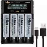 I-Gen G428 18650 3C Şarjlı Pil 3.7V 2000 Mah 4 Lü Paket + 4 Lü Şarj Aleti (Li800)