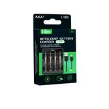 I Gen I-gen G411 4'lü Pil Şarj Aleti 4 Adet Aaa Pro 1100 Mah Şarjlı Ince Kalem Pilli Set