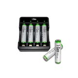 I Gen I-gen G490 4'lü Pil Şarj Aleti 4 Adet Aaa 900 Mah Ince Şarjlı Kalem Pilli Set 1.2v Ni-mh