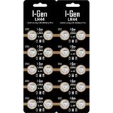 I-Gen LR44 1.5V Alkalin Düğme Pil (AG13, A76, L1154) 20'li Paket