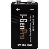 I-Gen Pro 6HR61 9V 250 Mah Şarj Edilebilir 9 Volt Pil 1.2V Ni-Mh Şarjlı Pil Tek Adet