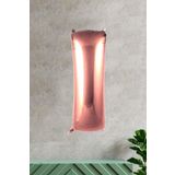I Harfi Rose Gold Folyo Balon 100 Cm 40 İnç 1 Metre Baş Harf Balon