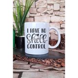 I Have No Shelf Control Yazılı Kitap Kurdu Esprisi Hediyelik Baskılı Çay Kahve Sunum Kupa Bardak - Beyaz