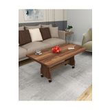 İ İNCİ HOME ART TEKERLEKLİ ORTA SEHPA MDF MASA BALKON MOBİLYASI