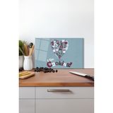 I Like Cooking Cam Kesme Tahtası , Silikon Ayaklı, Isıya Kırılmaya Dayanıklı, Sunum Kesim Tablası - 30 x 45 cm