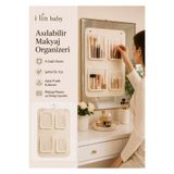 i lin baby Makyaj Organizeri Asılabilir 4 Cepli Şeffaf Kozmetik Düzenleyici Banyo Dolap Makyaj Masası Organizeri