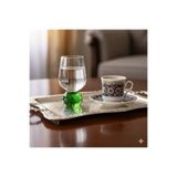i love home glass Kristal Top Ayaklı Kahve Yanı Bardağı 6'lı Set 115 cc
