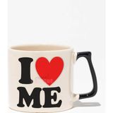 I Love Me Baskılı | Hediyelik | Siyah Kulplu Modern Seramik Kupa
