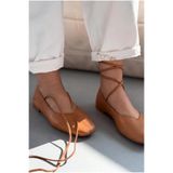 I Love Shoes Morven Hakiki Deri Taba Kadın Babet