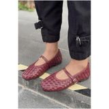 I Love Shoes Roselle Kadın Babet Bordo Mat Deri