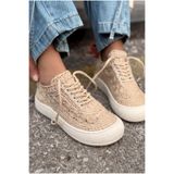 I Love Shoes Sarrin Kadın Spor Ayakkabı Bej Örgü