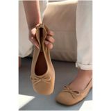 I Love Shoes Telion Nude Hakiki Deri Kadın Babet