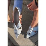 I Love Shoes Viona Bebek Mavisi Mat Deri Kadın Topuklu Sandalet