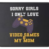 I Love Video Games and Mom Mouse Pad - Oyuncu Video Oyunu Komik Fare Altlığı - Genç Erkek ve Erkekler için Oyuncu Hediyeleri - 22 cm Oyun Fare Altlığı