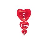 I Love You Folyo Balon Çok Renkli