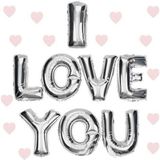 I Love You Folyo Balon Gümüş Renk 35 cm (4887)