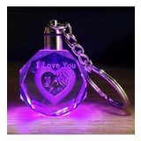 I Love You Kalpli Renk Değiştiren Işıklı Anahtarlık