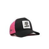 I Need Money for Porsche Logolu Cordura Siyah-Pembe Trucker Şapka