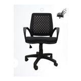 I Office Furniture & Desing Siyah Fileli Büro Şef Sekreter Çalışma Koltuğu Bilgisayar Sandalyesi 001