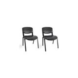 I Office Furniture & Desing Siyah Ofis Buro Bekleme Misafir Form Koltugu Sandalyesi 2Li 008