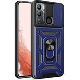 İ She Infinix Hot 12I Kılıf Kamera Pencereli Tam Koruma Nyxara Premium Sert Kapak - Lacivert - İnfinix Hot 12i