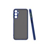 İ She Samsung Galaxy A25 Kılıf Neonix Kenarları Renkli Silikon Kapak - Midnight Blue