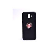 İ She Samsung Galaxy J6 Plus Kılıf Manyetik (Metal) Yüzüklü ve Stant Olabilen Rewon Premium Silikon Kapak - Siyah - Rose