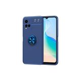 İ She Vivo Y21S Kılıf Manyetik (Metal) Yüzüklü ve Stant Olabilen Rewon Premium Silikon Kapak - Blue