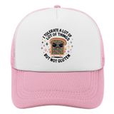 I Tolerate A Lot of Things But Not Gluten Trucker Hat Erkekler Komik Örgü Kamyoncu Şapkaları Yaz için, Pembe, Tek Beden