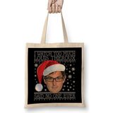 I Watch Too Much Louis Theroux Christmas Bez Çanta Uzun Saplı - Açık Bej - 40 X 40