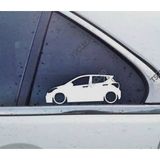 i10 2nd gen Kelebek Cam Oto Sticker 17 CM 2 Adet