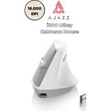 I300 Kablosuz Ergonomik Dikey Mouse- 84GR-SESSIZ Tıklama- 57° AÇI-16.000 Dpı - Beyaz