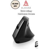 I300 Kablosuz Ergonomik Dikey Mouse- 84GR-SESSIZ Tıklama- 57° AÇI-16.000 Dpı - Siyah