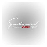 i40 Sports Mind Oto Sticker 30 cm x 11 cm Beyaz yazı 219