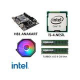 I5 4.Nesil İşlemci H81 Anakart 8 Gb Ram Cpu Fan