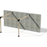 Iahşap 2.4 x 2.4 Metre Sundurma Pergole Braket Seti 2 Ana Direkli Üstü Açık Eğimli Sundurma - 2.4 x 2.4 Metre (Yükseklik 250 Cm)