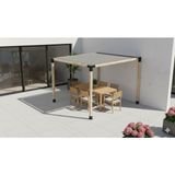 Iahşap 2.4 x 3 Metre Pergole Ahşap Direkler 4 Adet - Gölgelikli - Pergole Braket Seti - 2.4 x 3 Metre (Yükseklik 250 Cm)
