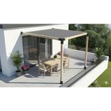 Iahşap 3.6 x 3.6 Metre Sundurma Pergole Braket Seti 2 Ana Direkli Gölgelikli Pergole - 3.6 x 3.6 Metre (Yükseklik 250 Cm)