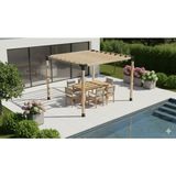 Iahşap 3 x 3 Metre Pergole Braket Seti 4 Ana Direkli - Izgaralı Pergole Seti - 3 x 3 Metre (Yükseklik 250 Cm)