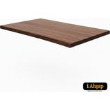 iAhşap Bir Kenar Düz Sedir Kütük Masa Tablası|doğal Kenarlı- Ahşap Duvar Masası No8 - Ceviz - 90x200 cm - Kalınlık: 4 cm