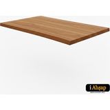 iAhşap Bir Kenar Düz Sedir Kütük Masa Tablası|doğal Kenarlı- Ahşap Duvar Masası No8 - Meşe - 50x100 cm - Kalınlık: 4 cm